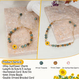 COLOYAN 9PCS Sunflower Gifts Inspirational Bracelets for Women