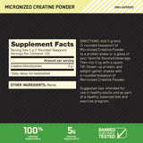Optimum Nutrition Micronized Creatine Monohydrate Powder, Unflavored, 120 Servings, 600 Grams (Packaging May Vary)