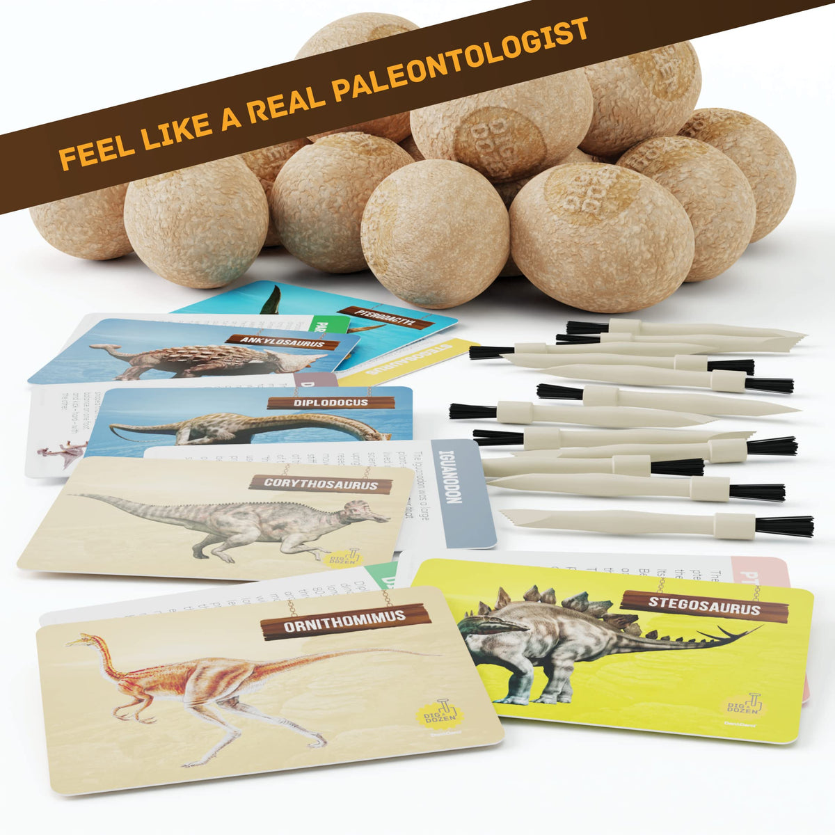 Dig a Dozen Dino Egg Kit for Kids - 12 Eggs & Surprise Dinosaurs