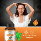 Papaya Leaf Extract 500 mg for Hair, Skin with 4X Extra Strength Support Blood Platelet with 60 Capsules for 60 Days Supports Digestive Health & Natural Antioxidant
