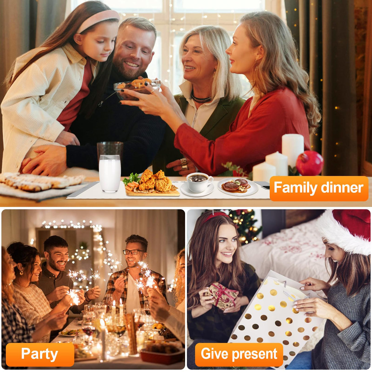 Paninluo Warming Mat for Food 26" X 15.4",Food Warming Mat with Adjustable Temperature(5 Level),Electric Warming Tray,Fast Heating Tray for Home Buffets, Restaurants, Parties
