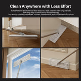 JOYMOOP Flat Mop System, Wall Mop and Bucket Set, Commercial, White, 3 Pads