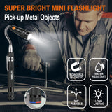Telescoping Magnetic Pick Up Tool with 1 lb and 15 lb Pickup Rod, Round and Square 360 Swivel Adjustable Inspection Mirror and Flexible LED Flashlight, Fathers Day Gifts for Dad, Him, Husband, Men