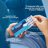 Tricovit Hair Growth Supplement - Nail & Hair Health Vitamins with Amino Acids, Minerals & Antioxidants - Dermatologist-Formulated & Gluten-Free Vitamins and Supplements for Women & Men (60 tablets)