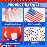 Hoemwarm 2 Set 4th of July Porch Goose Outfits 23" Patriotic Cement American Flag and Star Goose Clothes Costume Independence Day for Outdoor Patio Yard Decoration
