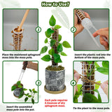Small Moss Pole for Monstera - Stackable & Refillable Plastic Moss Poles for Climbing Plants with Large Mesh Design (12Pack-White-Small)
