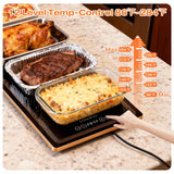 Electric Warming Tray for Food (Long 24x12 Inches), Warming Trays with 12 Temp-Settings,Built-in Thermostat and Full Surface Heating,Versatile Food Warmers for Parties Buffet,Gatherings,Daily Use