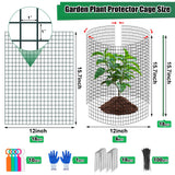 6 Set Wire Plant Protector from Animals - 12"x16" 18Pcs Metal Mesh