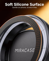 Miracase for MagSafe Car Mount[3800gf Strong Magnet & 90+LBS Suction Base]Magnetic Phone Holders for Your Car, 360° Adjustable Dash& Windshield Wall Mount with Adhesive Suction Cup for All Smartphones