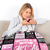 PVDSAVE Mom Birthday Gifts from Daughter, Best Mom Ever Blanket 50"x60"