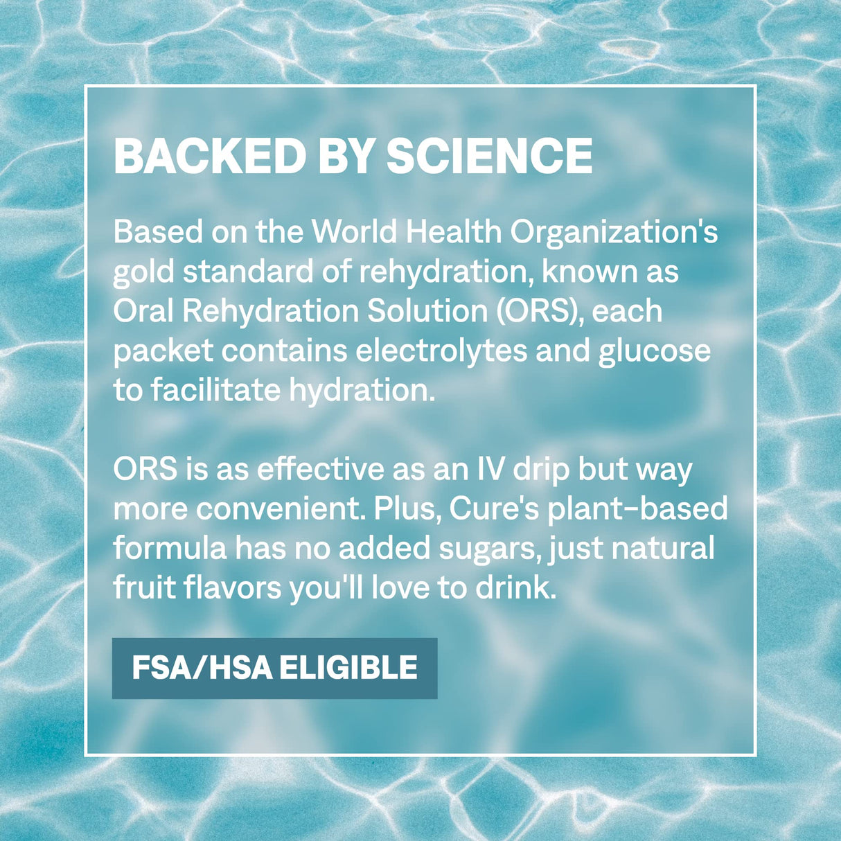 Cure Hydration | Plant-Based Electrolyte Drink Mix | No Added Sugar | FSA & HSA | Dehydration Relief Powder Made with Coconut Water | Non-GMO | Vegan | Pouch of 14 Packets - Lemonade