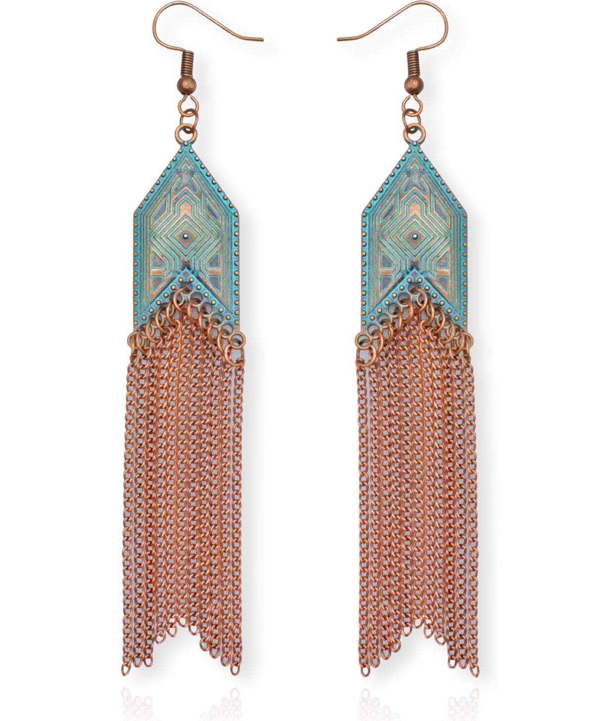 Western Jewelry for Women, Boho Dangle Chain Earrings