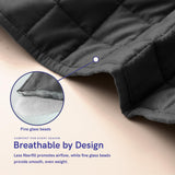 YnM 15lbs Weighted Blanket for Adults, 48x72 Inches, Dark Grey