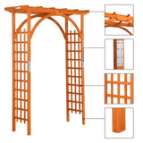 Yaheetech 85in Wooden Garden Arch Arbor Trellis for Backyard Patio Outdoor