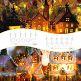 2Pack Accessory Cord with 12 LED Light Bulbs Christmas Village String Light 10.3FT White Cord with Spare Fuse Warm White C7 Lamp for Halloween Pumpkins Christmas Village Houses and Craft Decoration