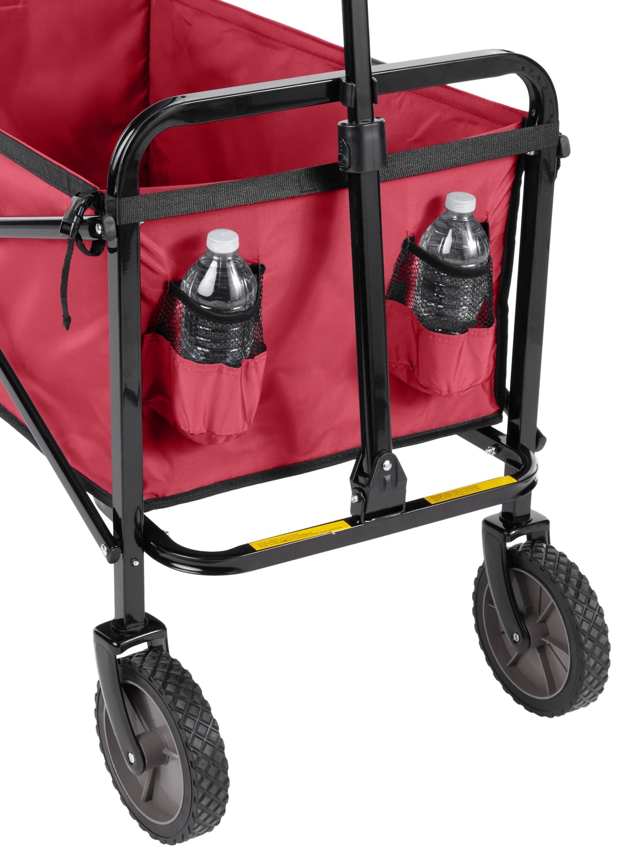 Amazon Basics Collapsible Heavy Duty Utility Wagon for Outdoor Sports, Camping, Garden, and Pets, Portable with Handle, 265 pounds Weight Capacity, 27.6 x 40.9 x 20 inches, Red