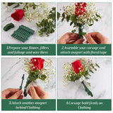 WILLBOND 45 Pairs Boutonniere Magnets No Pins Needed for Wedding Corsage