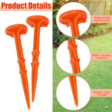 Nuanchu 50 Pcs 5 Inch Low Profile Survey Markers Hi-vis Line Yard Property Marker Survey Stakes for Patios, Lawn Edges, Gardens, Paver Landscape Fabric Tarps Weed Barriers (Orange,5 x 1.5 Inches)