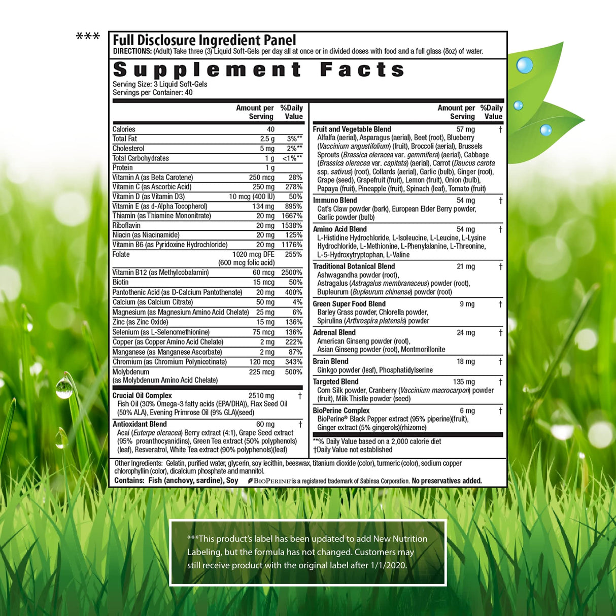 Irwin Naturals Women's Living Green Liquid-Gel Multi Vitamin - 70 Essential Nutrients, Vitamins, Wholefood Blend - Targeted Support - 120 Liquid Softgels