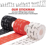 WARM BODY COLD MIND Lifting Thumb Tape for Olympic Weightlifting - Hook Grip Tape for Powerlifting, Cross Training, Gym Tape, Workout, Weight Lifting Tape, Athletic Finger Wrap (Mix V1 3 Rolls)
