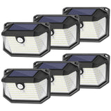 6-Pack Solar Wall Lights Outdoor with 3 Modes & Reflector, Waterproof Bright 178 LEDs Motion Sensor Security Lights, Solar Powered Flood Lights for Patio Garden Yard Porch Garage Front Door