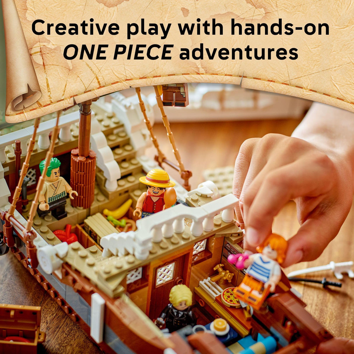 LEGO ONE Piece The Going Merry Pirate Ship Building Blocks - Pretend Play Adventure Toy for Boys & Girls, 10+ - Straw Hat Crew Toy Figures & Playset for Anime Fans - Gift for Christmas - 75639