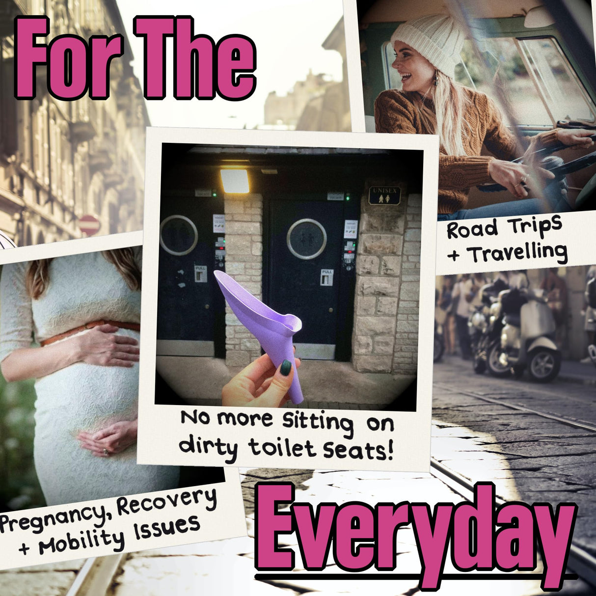 SHEWEE Flexi – The Original Female Urinal – Made in The UK – Reusable, Flexible & Portable Urination Device. Festival, Camping, Car, Hiking Essentials for Women. Stand to Pee Funnel – Pink