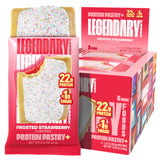 Legendary Foods 22g Protein Pastry+ Premium Low Carb Meal Replacement Bar - Low Glycemic, Gluten Free Protien Snacks - Healthy Keto Snack Box, 8x Zero Sugar Energy Bars - Bariatric Diabetic Friendly