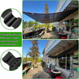 100Pcs Shade Cloth Clips, Black Plastic Heavy Duty Sun Shade Clips for Sun Shade Net, Gardening Shade Cloth, Anti Bird Netting, Removable & Reusable Windproof Awning Clamp (Black-100PCS)