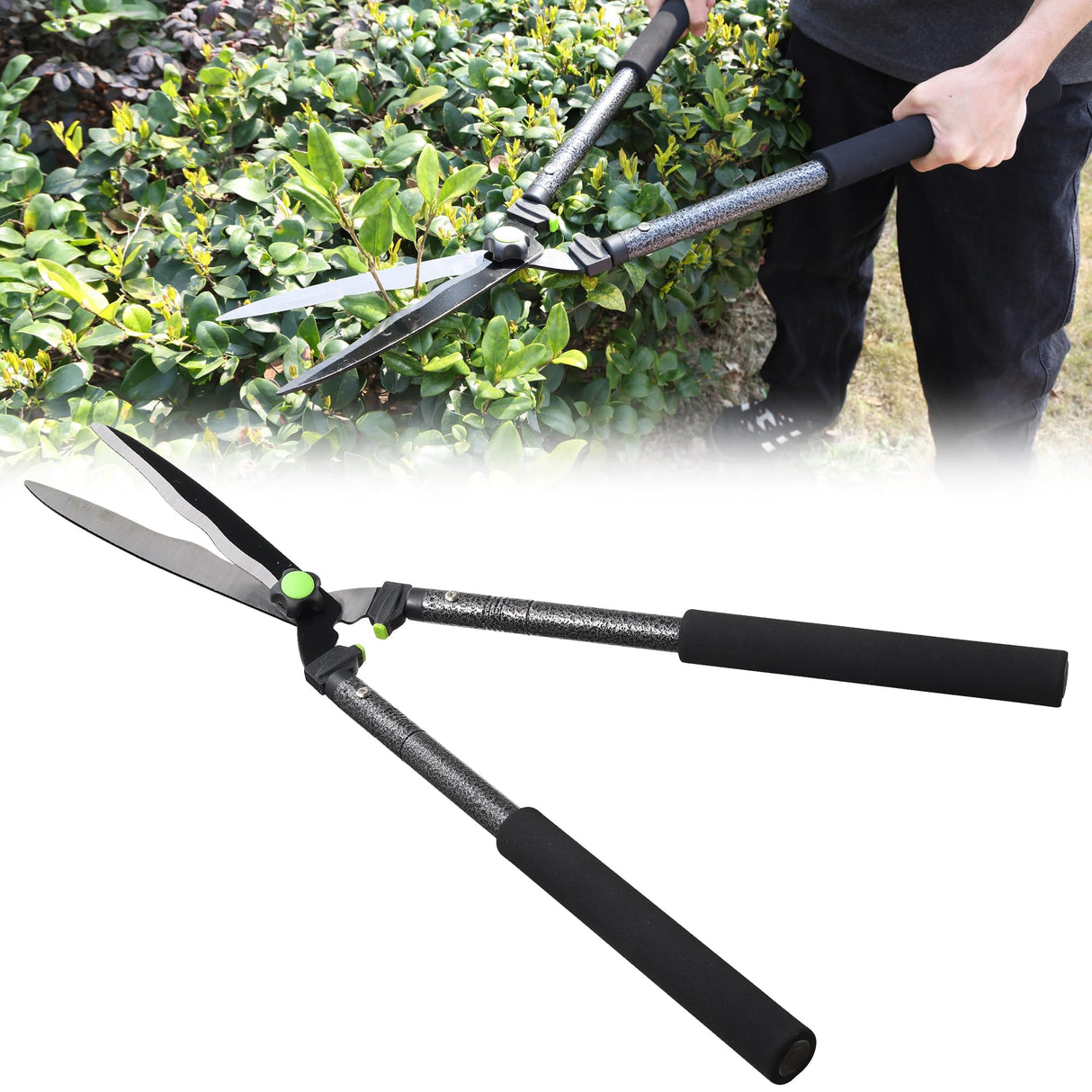 Hedge Shears,30" Hedge Clippers with Sharp Blades Lightweight Garden Scissors for Trimming Bushes Shrubs Manual Plant Shears Gardening Tools with Comfortable Handle for Gardening Landscape Care