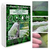 Garden Netting, Plant Covers 10x33Ft Net Ultra Fine Mesh Protection Netting for Vegetable Plants Fruits Flowers Crops Greenhouse Row Cover Raised Bed Barrier Screen Protection Net Cover (10x33ft)