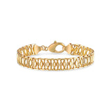Barzel 18K Gold Plated Mesh Bracelet for Women, 7.5 Inches 9mm wide- Made in Brazil