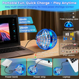 NWLAEWR Flying Orb Ball Toy, Parachute Hand Controlled Hover Ball with LED Lights, 360° Rotating Boomerang Globe, Cool Mini Drone for Kids, Ideal Birthday&Christmas Gift for Boys and Girls-Bright Blue