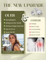 Hypoallergenic Flat Back Earrings for Women Girls Teen Kids Toddler Gold