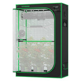 VIVOSUN PRO Grow Tent 2x4x6 Indoor Grow Tents 24"x48"x 72" Thick 1 inch Poles High Reflective Mylar Oxford Fabric Extra Hanging Bars & High CFM Kit for Hydroponics Indoor Plant