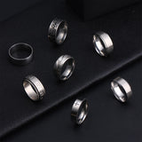 FIRAZIO 20PCS Silver Rings for Men Stainless Steel Rings 7-13