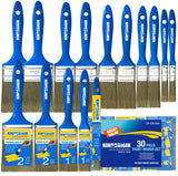 King Origin Versatile Paint Brush Set, 30 Pack, 5 Sizes Paint Brushes (0.5" 1" 1.5" 2" 2.5"), Small Paint Brushes for Walls, Furniture, Crafts - Detailed Painting & Larger Surface Coverage