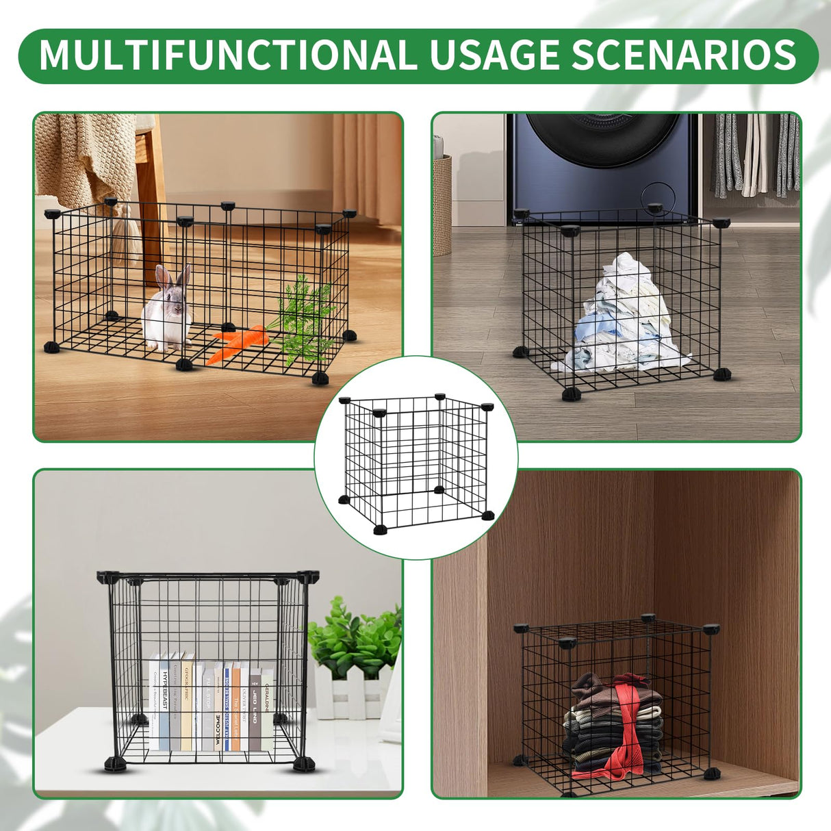 DYAUS 4 Packs Plant Protectors from Animals, Plant Cages for Outdoor Plants, 20Pcs 12"x12" Metal Plant Covers from Animals, Heavy Duty Chicken Wire Cloche, Garden Cloches to Keep Animals Out