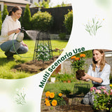 6 Pack Garden Cloche Plant Protectors from Animals, Adjustable 3-Tier Chicken Wire Plant Cages for Outdoor Plants, Stackable Metal Garden Cloches Keep Rabbits, Squirrels & Birds Away, 17.3" x 11.4"