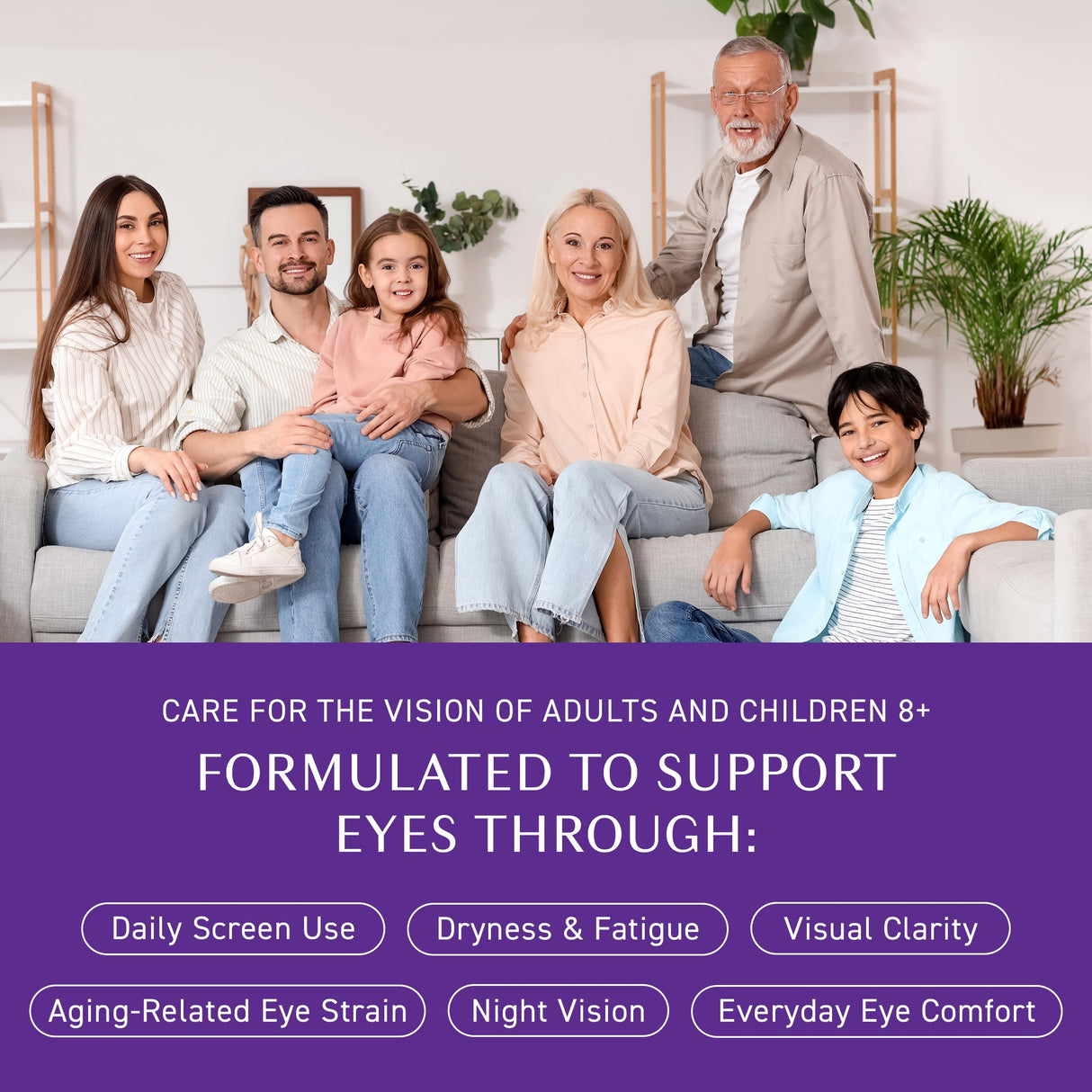 Umeken Eye Clear Dietary Supplement, Blueberry Extract, Lutein, Zeaxanthin, Ginkgo, Vision Supplements for Adults, Eye Vitamins, 4 Months Supply, 240 Tablets, 2 Packs of 120