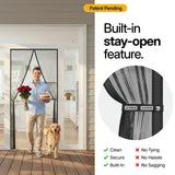 AUGO Magnetic Screen Door - Self Sealing, Heavy Duty, Hands Free Mesh Partition Keeps Bugs Out - Pet and Kid Friendly - Patent Pending Keep Open Feature - 38 Inch x 83 Inch