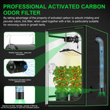 MELONFARM 6" Air Carbon Filter Smelliness Control with Australia Virgin Charcoal, Odor Removal Carbon Filter for Grow Tent, Inline Fan, Hydroponics, Pre-Filter Included, Insulated Flange 6" x 12"