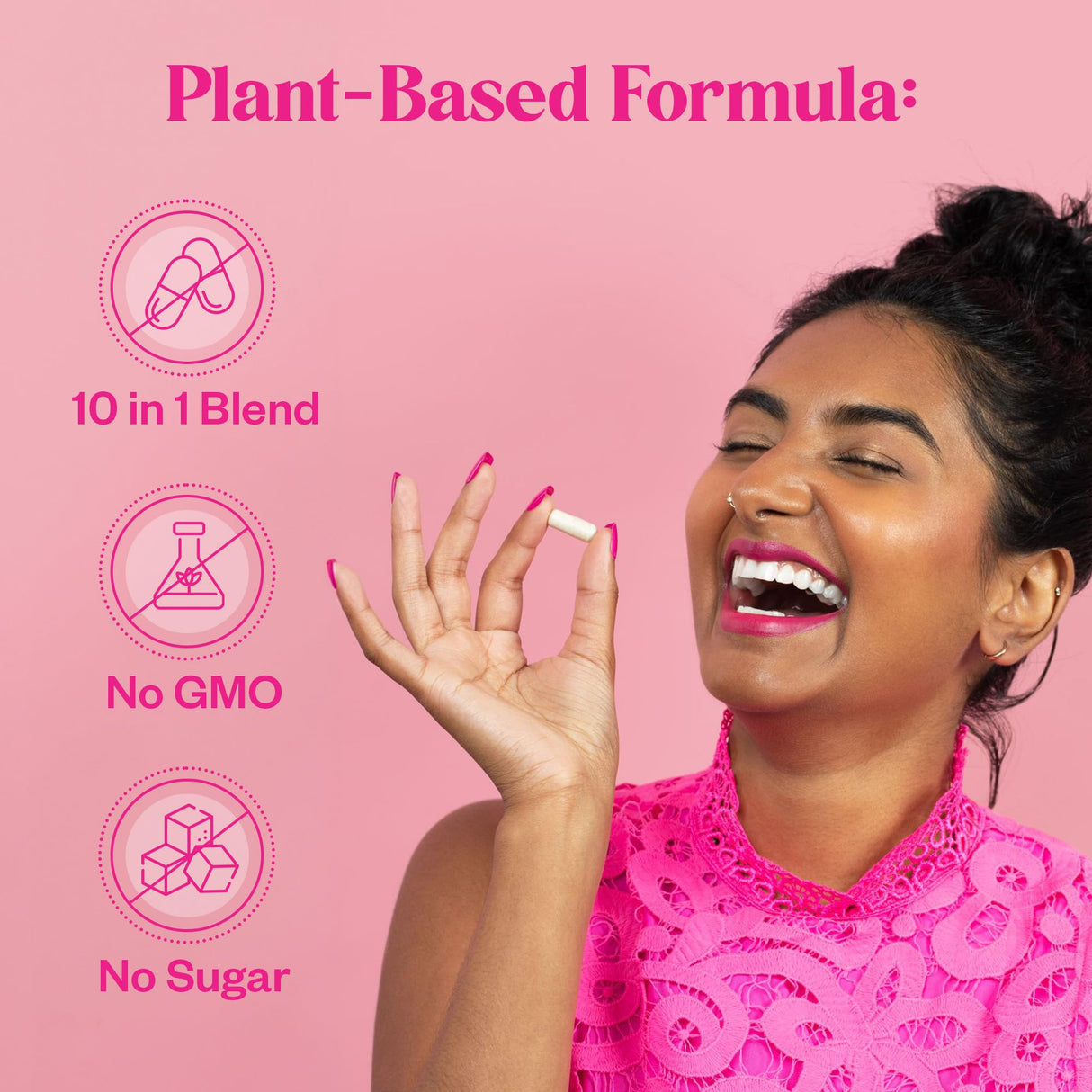 My Happy Flo PMS Support Supplement for Women with Iron, PMS Relief Hormone Support for Women, 10-in-1 PMDD Supplements for Women | DIM & I3C Indole-3-Carbinol for Cramp Relief, Heavy Flow - 60 Caps
