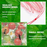 Large Fruit Orchard Netting, 6.56 x 6.56 FT Plant Netting with Zipper and Drawstring, Garden Netting to Protect Fruit from Anti Birds, Bugs, Cicadas, Insects