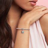 PANDORA 50th Celebration Dangle Charm - Compatible Moments - Sterling Silver with Clear Cubic Zirconia - Gift for Her - Jewelry for Women with Gift Box