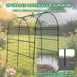 Trellume Garden Arch Trellis for Climbing Plants Outdoor - 83" H*71" W*43" L Large Rustproof Garden Trellis, Heavy Duty Grape Trellis, Tunnel Trellis for Melons, Pumpkins, Cucumbers, Peas(Black)
