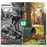 53 Gallon Yard Bags, 2-Pack Reusable Yard Waste Bags, Dustpan Design Leaf Bags for Yard Waste, Grass, Lawn Trash