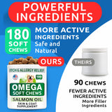 BARK&SPARK Omega 3 for Dogs, Fish Oil Skin & Coat, Itch&Allergy Support