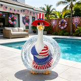 BOARDFEB 4-Piece Patriotic Porch Goose Outfit Set, Summer Goose Independence Day Clothes Sculpture Clothes for 23 Inches Porch Goose Garden Lawn Decoration