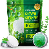POPCHOSE Shower Steamers Aromatherapy, 16 Pack Christmas Stocking Stuffers for Adults, Eucalyptus for Shower- Birthday Gifts for Women, Quick Relief Nasal Congestion, Home SPA & Self Care Relaxation